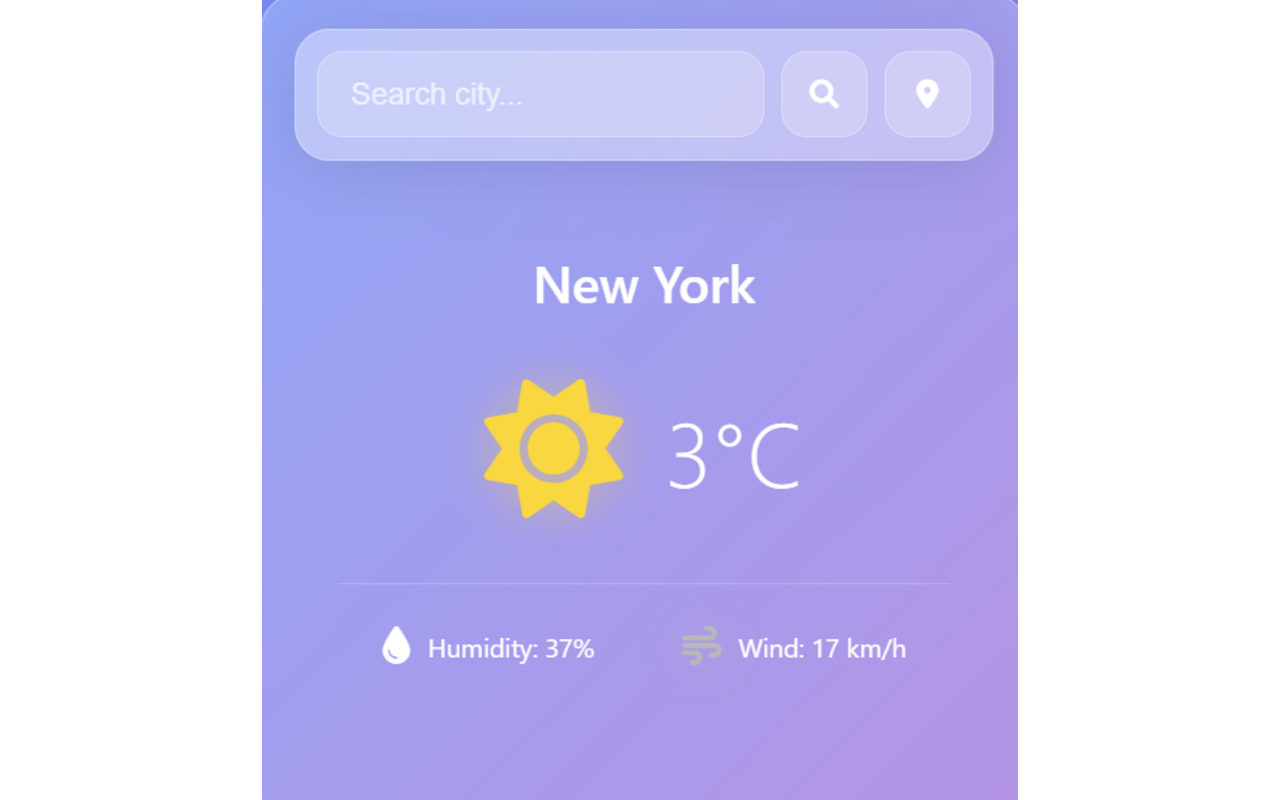 Weather Widget Chrome Extension